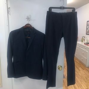 H&M Navy Slim Fit Suit 38R 32 waist